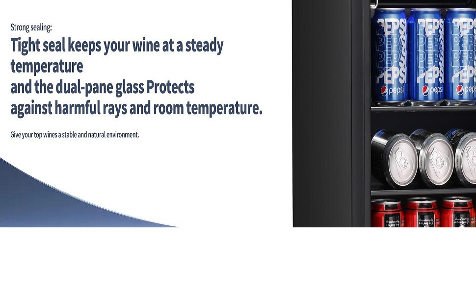 Danby USA 55 L Inverter Wine Chiller l Wine Cooler l Touch Control l LED Interior Light l Toughened Glass Door with UV-Protection (Black) - Image 2