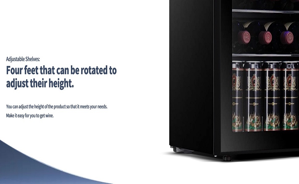 Danby USA 55 L Inverter Wine Chiller l Wine Cooler l Touch Control l LED Interior Light l Toughened Glass Door with UV-Protection (Black) - Image 4