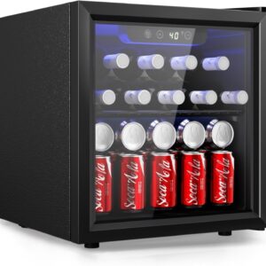 LEONARD USA 55 L Inverter Wine Chiller l Wine Cooler l Touch Control l Stainless Steel Shelves l Toughened Glass Door with UV-Protection l LED Interior Light (Based on American Technology) (Black)
