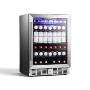 LEONARD USA 155 L Inverter Built-in Wine Chiller, Wine Cooler, Under Counter, Touch Control, Toughened Glass Door with UV-Protection, LED Interior Light with Safety Lock for Home, Bar & Office